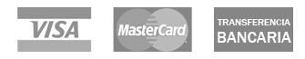 Formas de pago: Visa, Mastercard o Transferencia bancaria Formas de pago: Visa, Mastercard o Transferencia bancaria